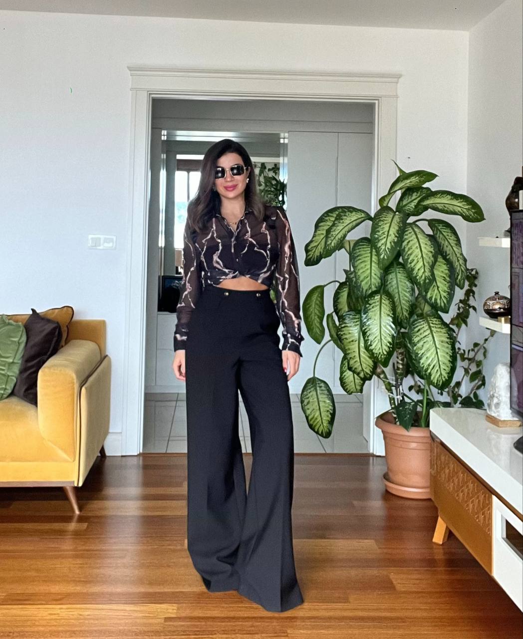 TRANSPARENT SHIRT - BLACK