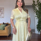 PRINCESS MODEL SHIMMERY SHIRT DRESS - YELLOW