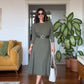 BELTED DRESS - KHAKİ