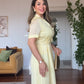 PRINCESS MODEL SHIMMERY SHIRT DRESS - YELLOW