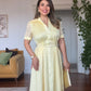PRINCESS MODEL SHIMMERY SHIRT DRESS - YELLOW