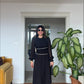 DRESS WİTH BELT DETAİL - BLACK