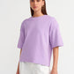 COTTON PADDED T-SHIRT - LILAC