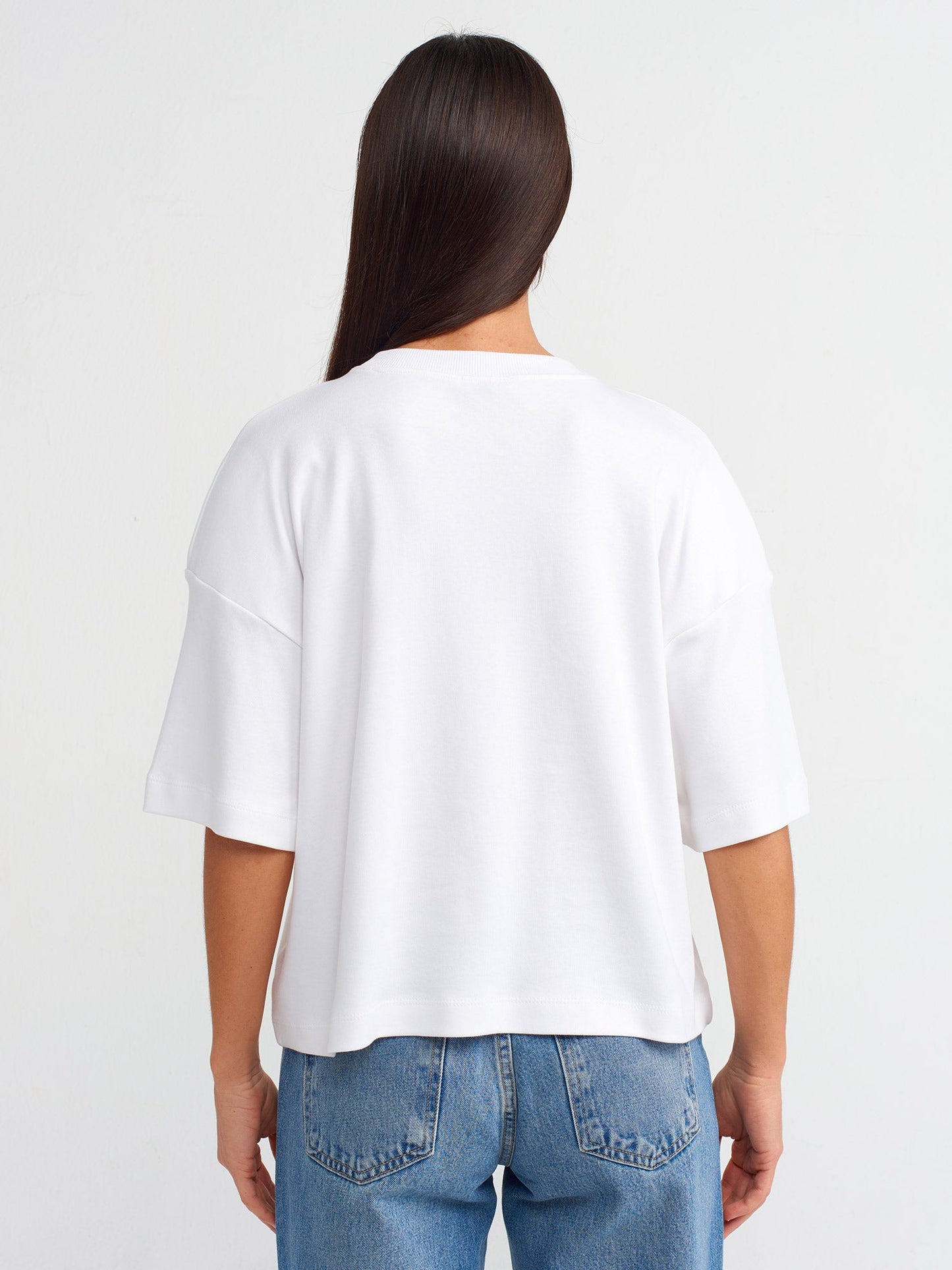 COTTON PADDED T-SHIRT - WHITE