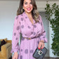 POLKA DOT CHIFFON WRAP DRESS – LILAC
