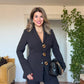 BUTTONED BLAZER SUIT – BLACK