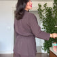 WRAP BELTED BLAZER SET - MOCHA BROWN