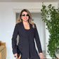 ELEGANT BLACK SUIT WITH BEADED SIDE DETAIL – BLACK