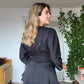ELEGANT WRAP PEPLUM SUIT – BLACK
