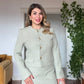 SUIT SET WITH GOLD BUTTON DETAIL – MINT