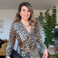 GOLD BUTTON DETAIL WRAP DRESS – LEOPARD