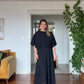ASYMMETRIC MAXI DRESS - BLACK
