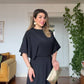 ASYMMETRIC MAXI DRESS - BLACK
