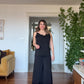 LACE-DETAILED BLACK THREE-PIECE SET WITH BELT - BLACK