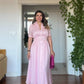 PRINCESS MODEL SHIMMERY SHIRT DRESS - POWDER PINK
