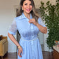 PRINCESS MODEL SHIMMERY SHIRT DRESS - BABY BLUE