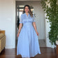 PRINCESS MODEL SHIMMERY SHIRT DRESS - BABY BLUE