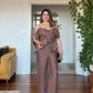 STORM RUFFLE TWO-PIECE SET - COFFEE