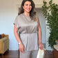 SATIN BELTED BLOUSE & PALAZZO PANTS SET – STONE