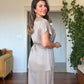 SATIN BELTED BLOUSE & PALAZZO PANTS SET – STONE