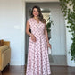 POLKA DOT BELT DETAIL MAXI DRESS – POWDER PINK