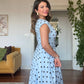 POLKA DOT BELT DETAIL MAXI DRESS – BLUE