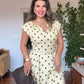 POLKA DOT BELT DETAIL MAXI DRESS – YELLOW