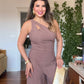 ASYMMETRIC CUTOUT WIDE LEG JUMPSUIT – CHOCOLATE BROWN