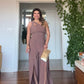 ASYMMETRIC CUTOUT WIDE LEG JUMPSUIT – CHOCOLATE BROWN