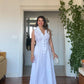 NATURAL LINEN DRESS - WHITE