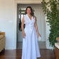 NATURAL LINEN DRESS - WHITE
