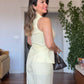 SLEEVELESS VEST LINEN SET - YELLOW