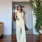 SLEEVELESS VEST LINEN SET - YELLOW