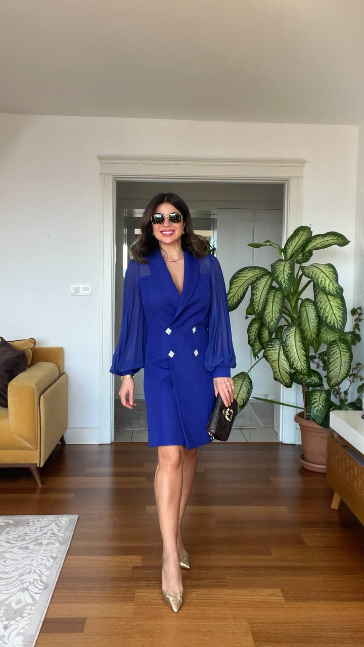 BLAZER DRESS - ROYAL BLUE