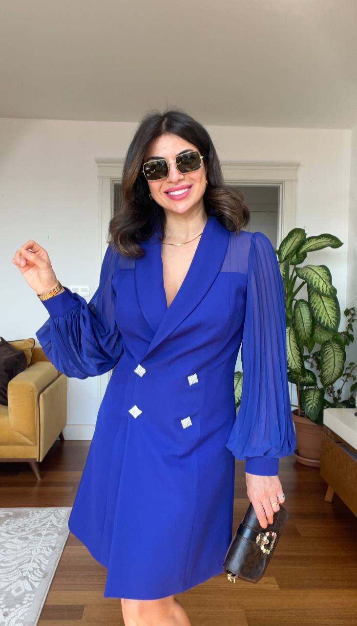 BLAZER DRESS - ROYAL BLUE