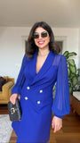 BLAZER DRESS - ROYAL BLUE