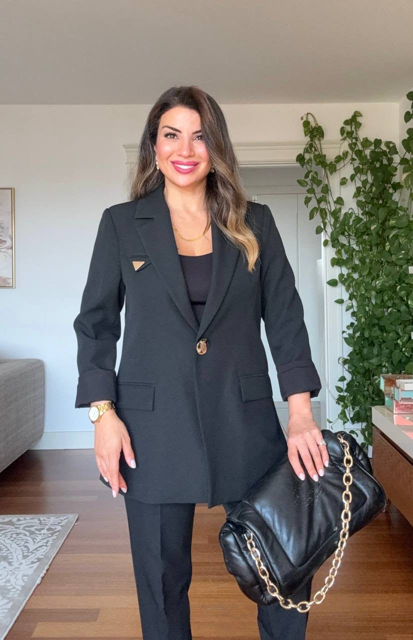 OVERSIZE BLAZER SUIT - BLACK