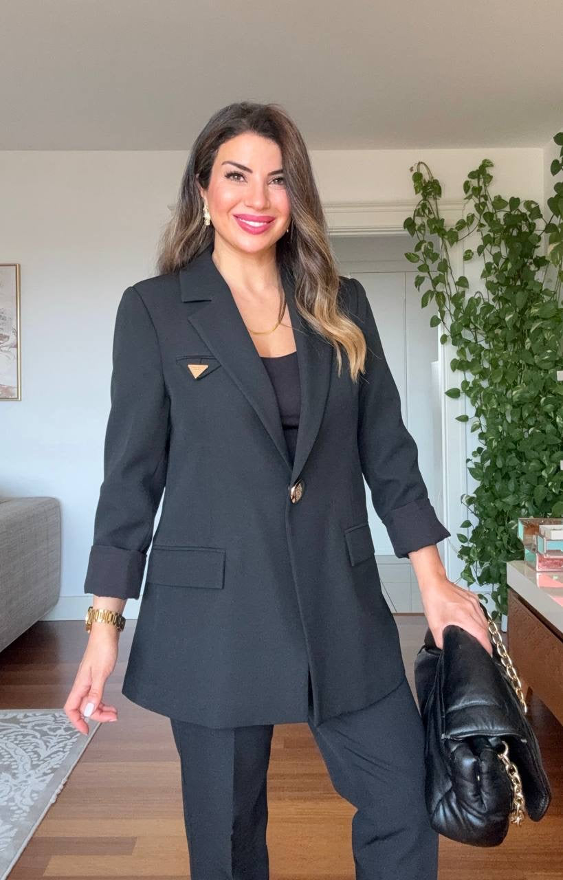 OVERSIZE BLAZER SUIT - BLACK