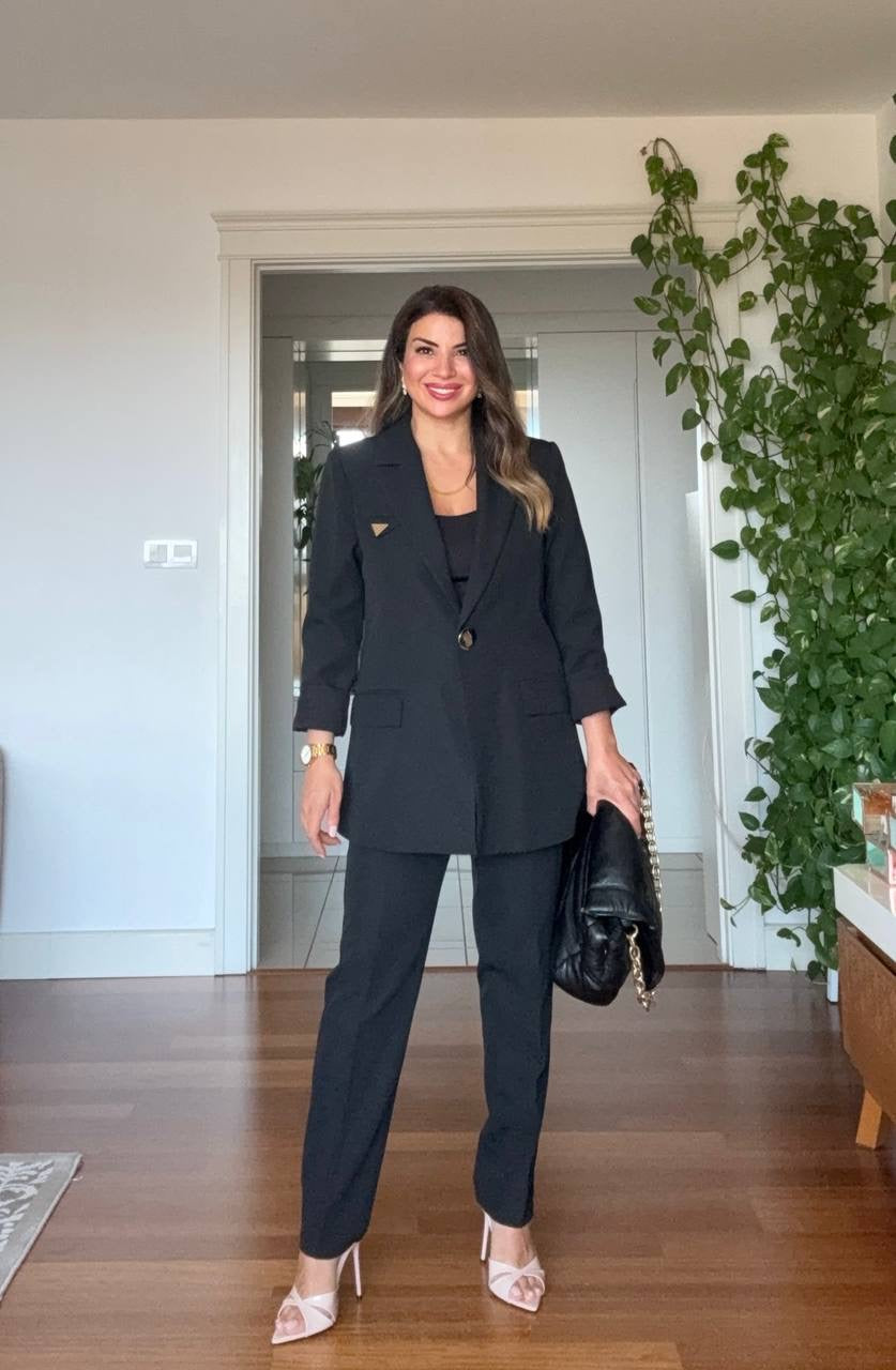 OVERSIZE BLAZER SUIT - BLACK