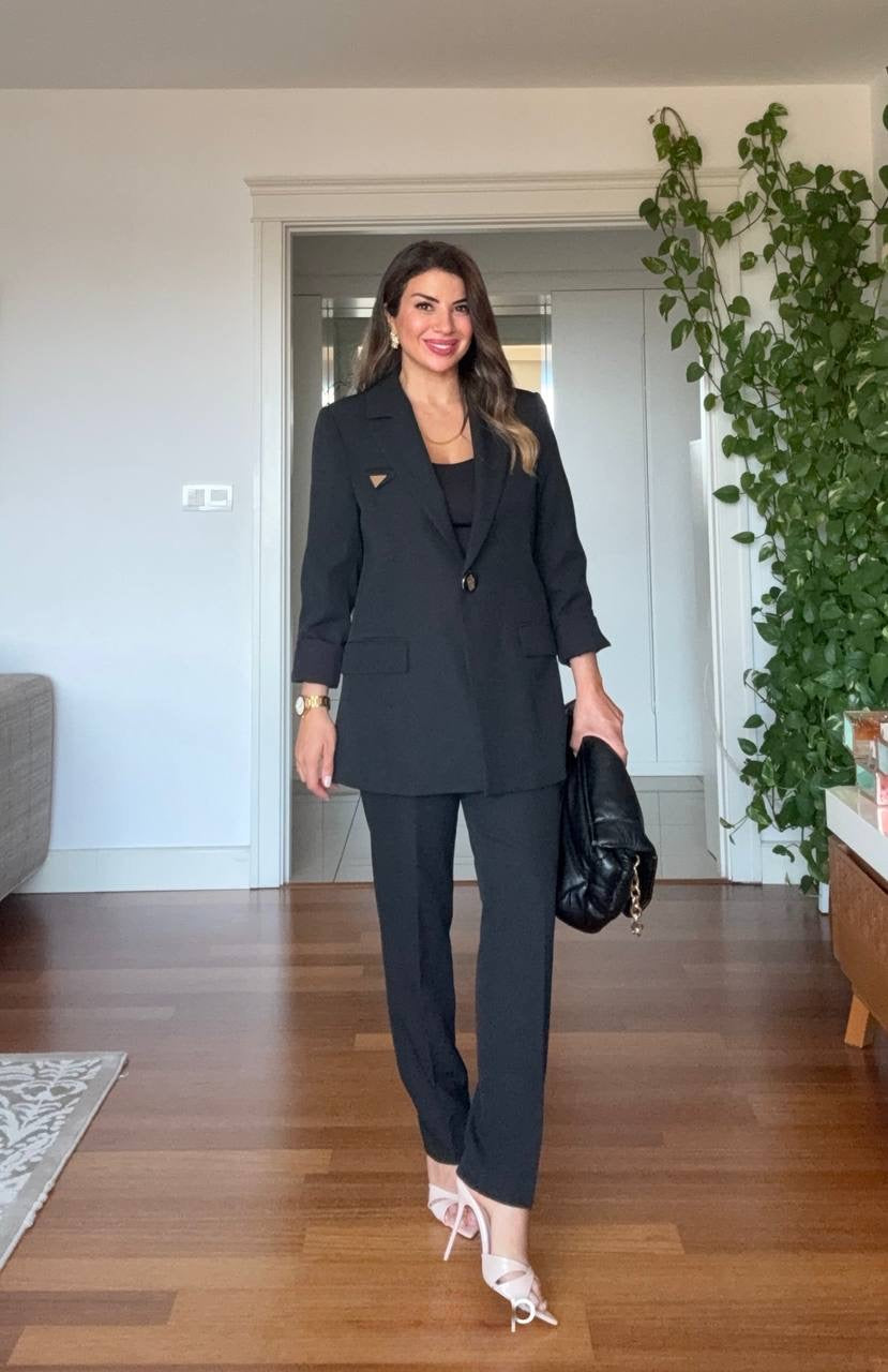 OVERSIZE BLAZER SUIT - BLACK