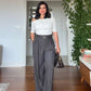 ONE-SHOULDER WIDE-LEG JUMPSUIT - GRAY