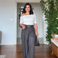 ONE-SHOULDER WIDE-LEG JUMPSUIT - GRAY