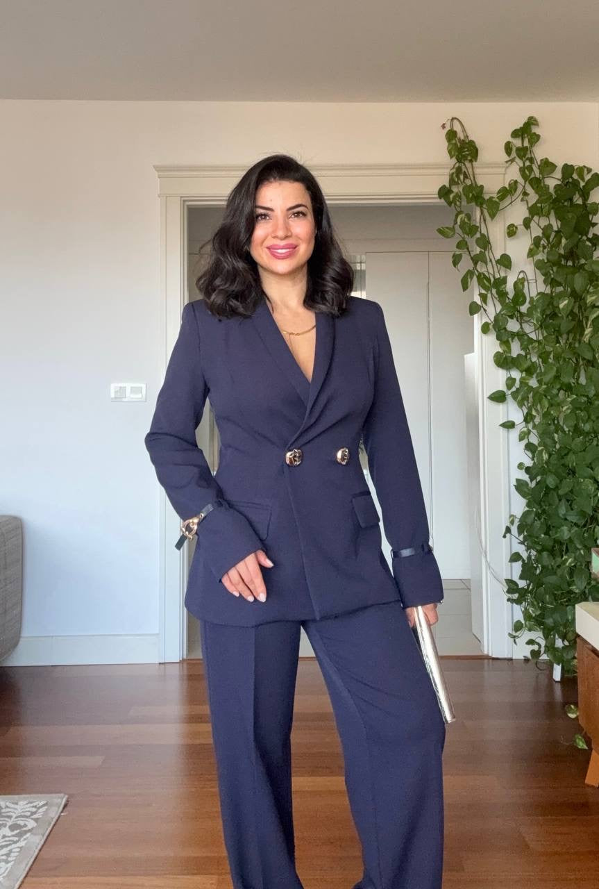 DOUBLE BREASTED SUIT - NAVY