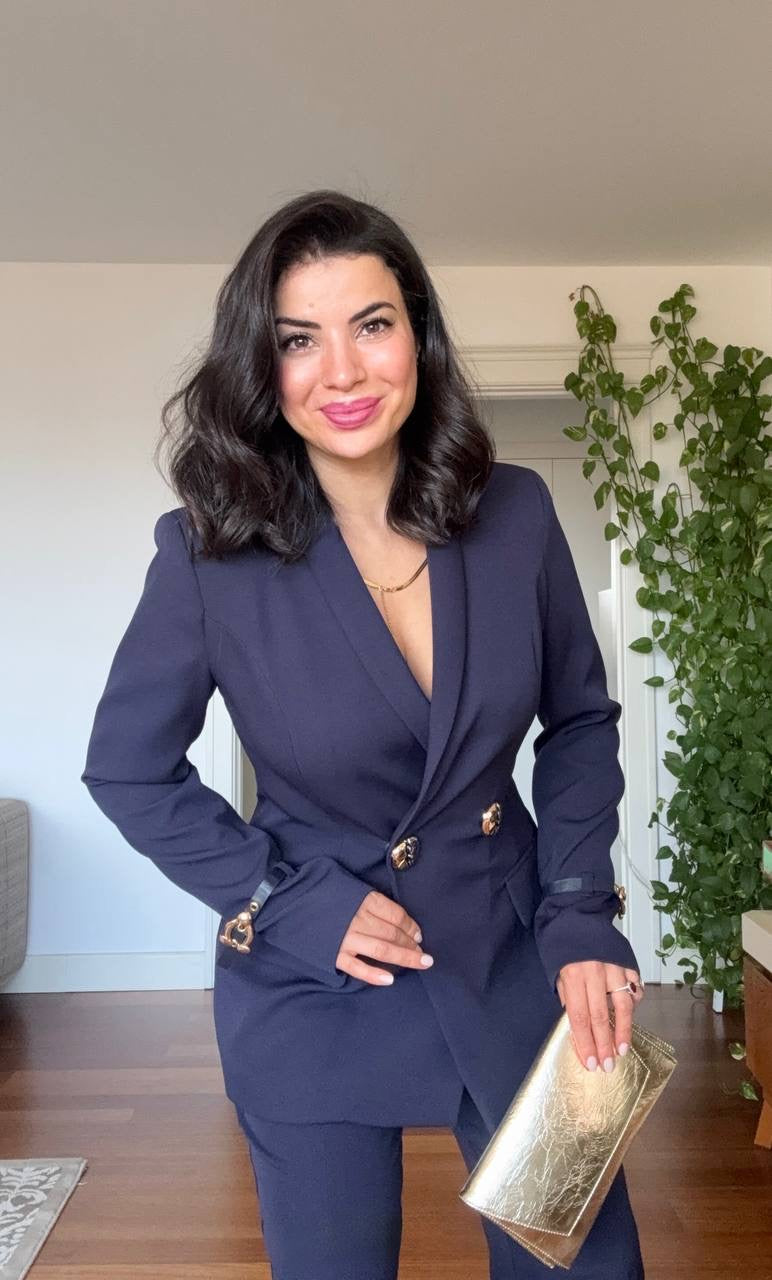 DOUBLE BREASTED SUIT - NAVY