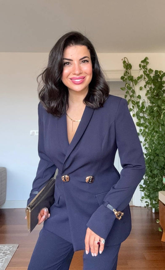 DOUBLE BREASTED SUIT - NAVY