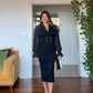 DOUBLE BUTTON DRESS - BLACK