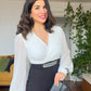 BLACK & WHITE JUMPSUIT WITH STONE DETAILS