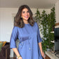ASYMMETRICAL CUT SUIT - INDIGO
