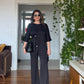 ASYMMETRICAL CUT SUIT - BLACK