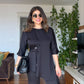 ASYMMETRICAL CUT SUIT - BLACK